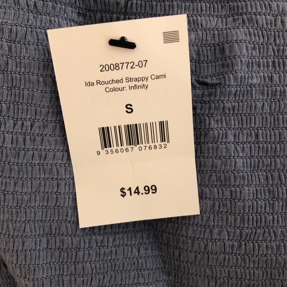 Dusty blue, Cotton On cropped tank, Small, - Picture 6 of 6